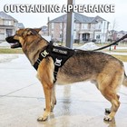 Large Tactical Dog Harness Red Heavy Duty No Pull Military K9 Vest Open Box