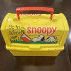 Vintage Go To School Have Lunch With Snoopy Plastic Lunchbox No Thermos