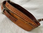 Premium 4  Wide Double Stitch Tooled Skirt Leather Back Flank Cinch  billet Set