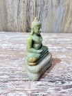 Vintage Chinese Jade Carved Shakyamuni Buddha Statue - On Base 4 