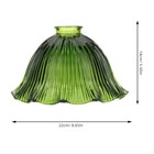 Glass Shade Lamp  Green Floor Lampshade Vintage Bell Lampshade Light For Tabl   