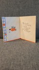 Vintage Thanksgiving Greetings Card Puppy At Table Pumpkin Verse