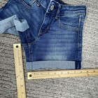 Gap Kids Size 6 Girls Shorts Midi Mid Rise Cuff Blue Denim