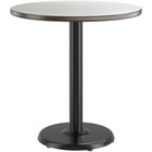 30  Round White Birch Laminate Table Top With Base - Standard Height  Table