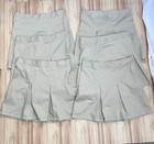 Lot Of 6 Girls 16 Plus Cat   Jack Beige Khaki Uniform Skorts skirts Bts