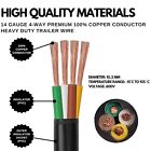 Heavy Duty 14 Gauge 4 Way Conductor Wire Rv Trailer Cable Cord 100  Copper