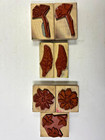 Stampin  Up   petal Prints  Retired Stamp Set Of 7 Flowers   Leaves Two-step