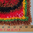 Vintage Cornucopia Latch Hook Rug Completed Caron Country Harvest 20 X 30