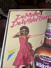 Vintage 80   s Demand Dewilderberry Dekuyper Schnapps Woman Liqour Bar Sign Mirror