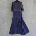 Talisea Plus Size 14w Navy Gown Sequin Chiffon Evening Dress Mother Of Bride Max