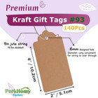 Ph Perkhomy 2  X 4  Large Gift Tags  140 Pcs Kraft Paper Tags With String Blank 