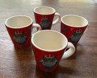 Iittala Taika Red Espresso Cups X 4  Mint Condition  Used Only Twice 