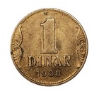 1938 Yugoslavia 1 Dinar  Km 19-  free Shipping  