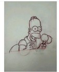Original Simpsons Production Art  Storyboard  Vintage 80s 90s