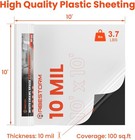 Abestorm 10 Mil Vapor Barrier 10 x100  Thick Plastic Sheeting For Crawl Space