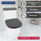 Tyqour Grey Toilet Lid Cover And Toilet Tank Cover Set  Grey Toilet Seat Cover W