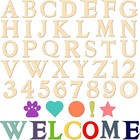 492 Pieces 1 Inch Wooden Alphabet Letters Unfinished Wood Numbers Small Woode   