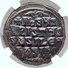 Jesus Christ Class A3 Anonymous Ancient 1020ad Byzantine Follis Coin Ngc I72350