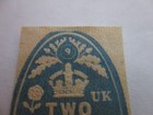 Scarce  Great Britain 2d Blue Plate 9 Mint Unused Cut Sq 1935  Stamp