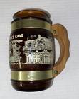 Vintage John Brown   s Cave Nebraska Wood Handle Glass Mug River Country Otoe