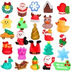 Sunnerly Christmas Squishy Toys 25 Pcs Mochi Fidget Stress Relief Toy