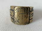 Ancient Viking Ring Bronze Cross Artifact Archaeological Authentic Rare Unique