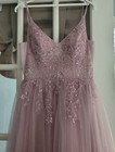 Pink Beaded Prom Dress With Sequin Embellishments 