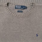 Polo Ralph Lauren Sweater Men   s L Gray 100  Cotton Knit Crewneck 90s Vintage