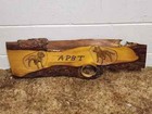 Apbt American Pit Bull Terrier Sign Wood Folk Art Signed Wall Hanger Hand Carved