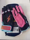 Bruce Bolt Batting Gloves Navy Blue Pink Adult Xl Short Cuff