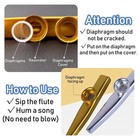 Metal Kazoo Instrument Aluminum Alloy Mouth Flute 1 Pc With Diaphragms
