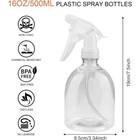 6 Pcs Clear Spray Bottles For Cleaning Solutions Adjustable Head Sprayer Water