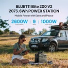 Bluetti Elite 200 V2 2600w 2073wh Portable Power Station For Rvs Home Backup