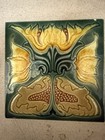 Late Victorian Art Nouveau Embossed Majolica Tile By George Marsden 1898
