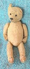 Antique Early Straw Stuffed Mohair Jointed Teddy Bear W  Brown Button Eyes    