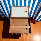 Vintage Wooden Artist Box For Art Supplies Slide In Easel Insert 17x13x4