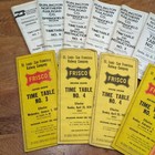 Lot Of 14 Vintage Frisco Santa Fe Burnlington Northern Railroad Timetables