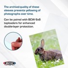  100  Bcw 6x8 Photo Sleeves Crystal Clear Poly Soft Sleeves Archival Protection