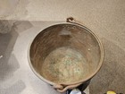 Large Antique Copper Farm Kettle Cauldron 22 5  Heavy Gauge  0 075   Iron Handle