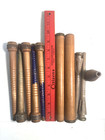 Wood Spools Bobbins Wooden Industrial Style 3 -9 5  Spindles Quills Mixed Lot-10