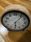 George Oliver Analog Wood Quartz Table Top Clock W easel Legs Whitewash natural