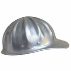 Superlite Fibre Metal Aluminum Hard Hat Safety Ppe Silver W  Insert Band Usa Vtg