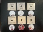 6 X 2008 Canada Quebec City 400 Year Samuel Champlain Proof Silver And Bu