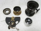 Five 1900 s Antique Vintage Film plate View Camera Lens Parts For Repair  Por