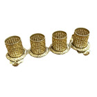 Vintage Gold Ormolu Old Hollywood Regency Style 4 Tube Lipstick Holder Stand