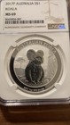 Rare 2017-p Australian Koala Silver  1 Coin Ms69 Grade Ngc High Relief 1oz