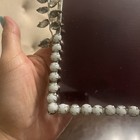 Vintage Ornate Crystal Encrusted Photo Picture Frame Fits 4x6 Gorgeous 