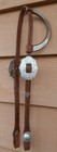 Broken Horn Large Engraved Sterling Silver Buckle Slide Ear Horse Show Headstall