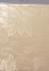 North Pole 60x102 Poinsettia Damask Tablecloth Ivory Christmas Holiday New