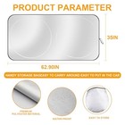  Car Sun Shade Windshield - Foldable Sun Car Window Shield 210t Coated Silver 